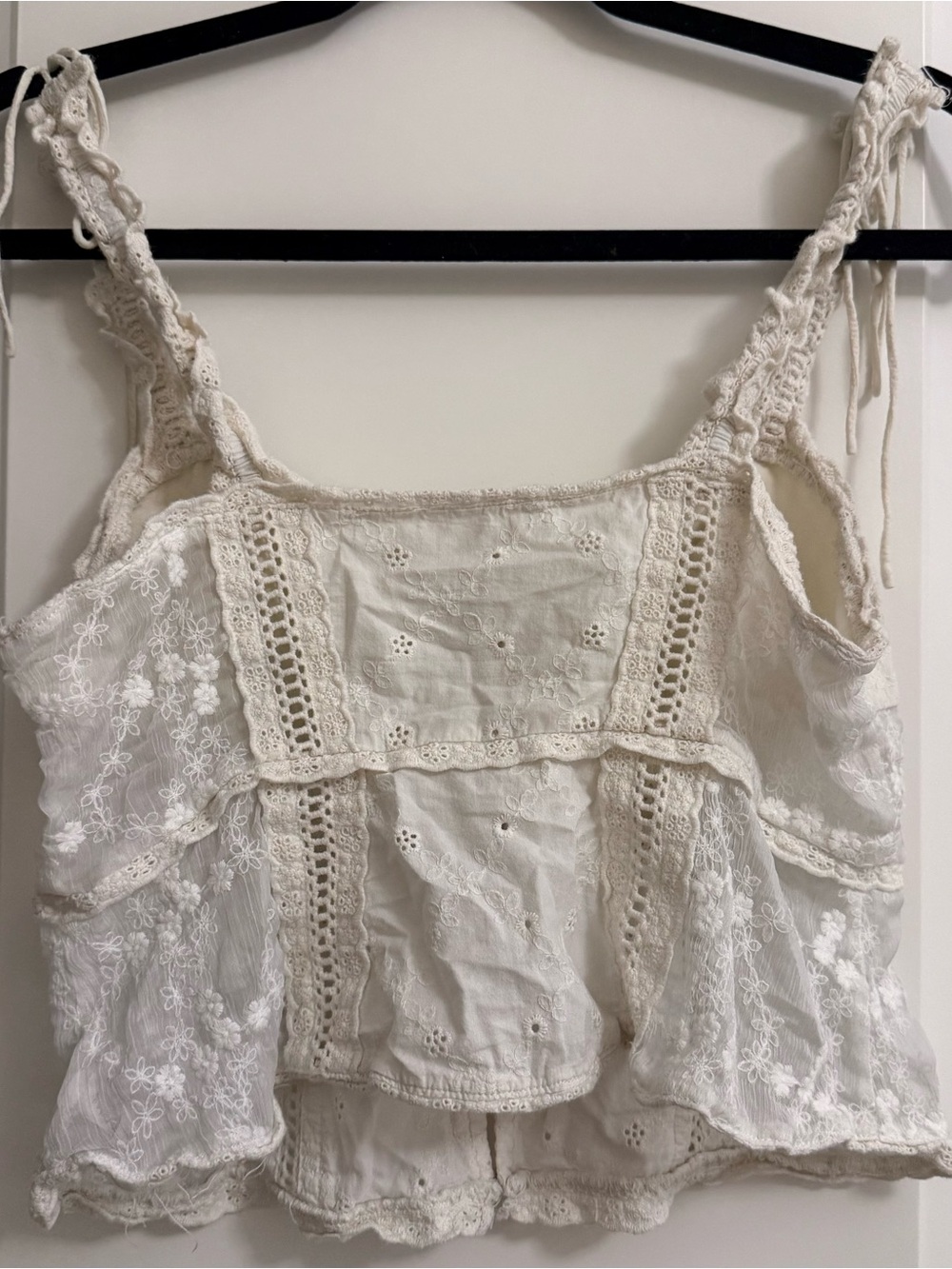 For Love & Lemons white/cream lace button-up top - Picture 2 of 3